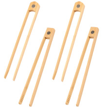 Ensemble de pinces à grille-pain en bambou, accessoires de cuisine magnétiques en bambou pour toasts, kit de pinces à grille-pain robustes pour
