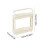 Narrow Bathroom Storage Cabinet White Metal 2-Tier 3