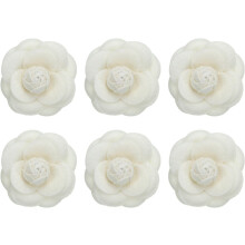Camellia-kangasneula beige tekokukka rintaneula