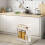 Narrow Bathroom Storage Cabinet White Metal 2-Tier 6