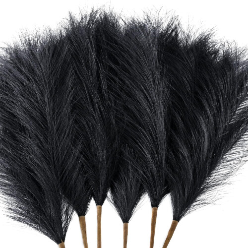 6 τεμάχια σύνθεση από ψεύτικο γρασίδι Pampas - 18"/45cm τεχνητά αφράτα, φουσκωτά στελέχη