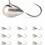 Umalede wolfram dråbeformede isjigs – 10 stk., 2,7–7 mm 1
