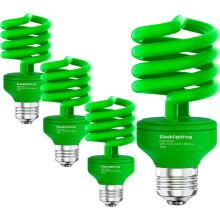 23W T2groene spiraalvormige CFL-lamp E26 120V UL-goedgekeurd (4 stuks)
