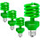 Λάμπα CFL 23W T2green σπιράλ E26 120V με έγκριση UL (συσκευασία 4 τεμαχίων) 1