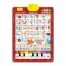 2025 New Talking Wall Chart – English & Spanish Learning Poster with Songs, ABCs, Numbers, Animal Words & Piano (Red)
