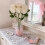Artificial Rose Beige 13.4 Inch 6 Bundles 2