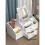 White Desktop Makeup Organizer with Mirror 3