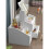 White Desktop Makeup Organizer with Mirror 5