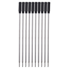 10 st. refills för kulspetspennor, svart/blå, längd 4,5 tum, 1,0 mm spets, för de flesta metallkulspetspennor, kontorsbruk