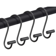 Crochets de rideau de douche en métal antirouille, lot de 12