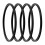 Black Silicone Bottle Lid Sealing Ring4Pack 1