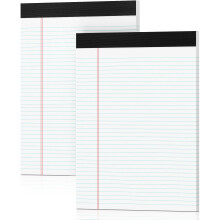 Oikeudelliset lehtiöt 8,5" x 11", 30 arkkia, korkeakouluviivoilla, rei'itetty, kaksipuolinen, paksu paperi, ei leikkausvaraa – toimisto, läksyt,