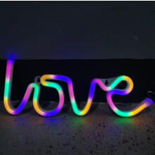 Neon Night Light, LED Neon Signs Night Light Love Neon Lights Neon Lights for Kids Bedroom Battery USB Operated