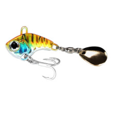 2Pc Vibration Metal Rotary Fishing Lure Spoon Jigs Winter Trout Hard Lures Tackle