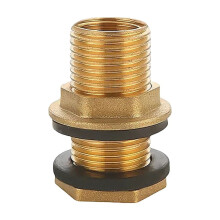 Adaptador de latón para tanque G3/8 a G1/2 con junta (paquete de 2)