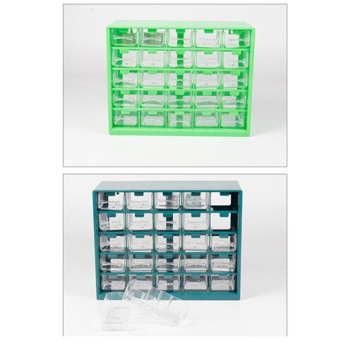 Multiple Layer Clear Parts Organizers Box For Tool Office Supplies Portable Space Saving 2
