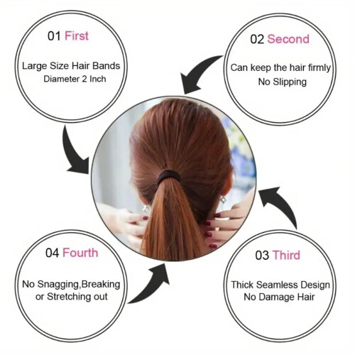 Gomas elásticas de algodón para el cabello, sujetacolelos (100 unidades) 2