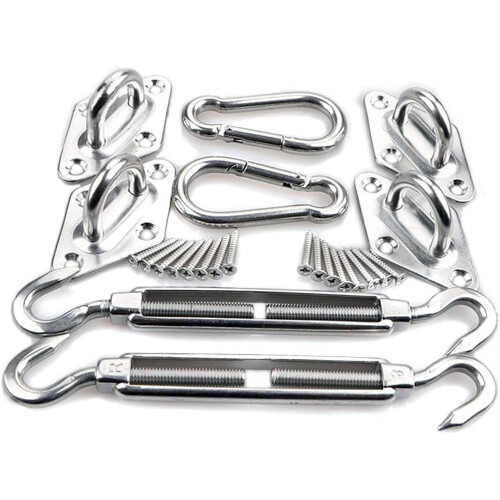 Kit de fixation pour voile d'ombrage en acier inoxydable M8
