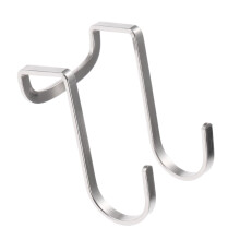 1pc Stainless Steel Double S Shaped Hanging Storage Hook Key Holder Bathroom Organizer Shelf Door Towel Hook Storage Rack