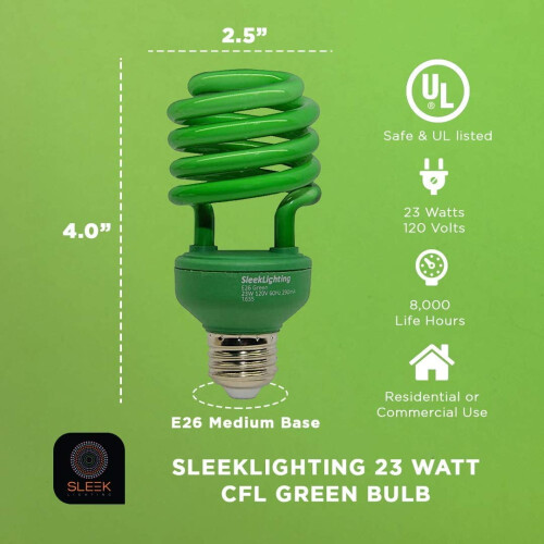 Λάμπα CFL 23W T2green σπιράλ E26 120V με έγκριση UL (συσκευασία 4 τεμαχίων) 1