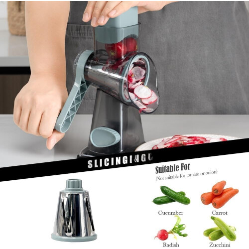 Râpe à fromage rotative avec base à ventouse – 3Stainless 1