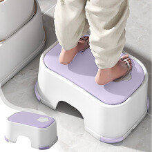 Skidproof Plastic Step Stool for Kids – Anti-Slip, Arch-Reinforced, 11"x8"x5", 450g, Multicolor, for Bath, Brushing Teeth & Face Washing