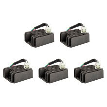 5X Universal 4 Draht Vollwelle Schwarz Motorrad Regler Gleichrichter 12V Fahrrad Quad