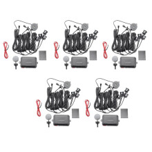 5X Bilparkeringssensor Parktronic 4 Sensorer 22 mm med Summer Backup Summersystem