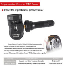 8X Autoprogrammierbarer MX-Sensor 433 MHz 315 MHz 2 in 1 für Autel TS408 TS508 ITS600 Universell Editierbarer PMS-Reifendrucksensor