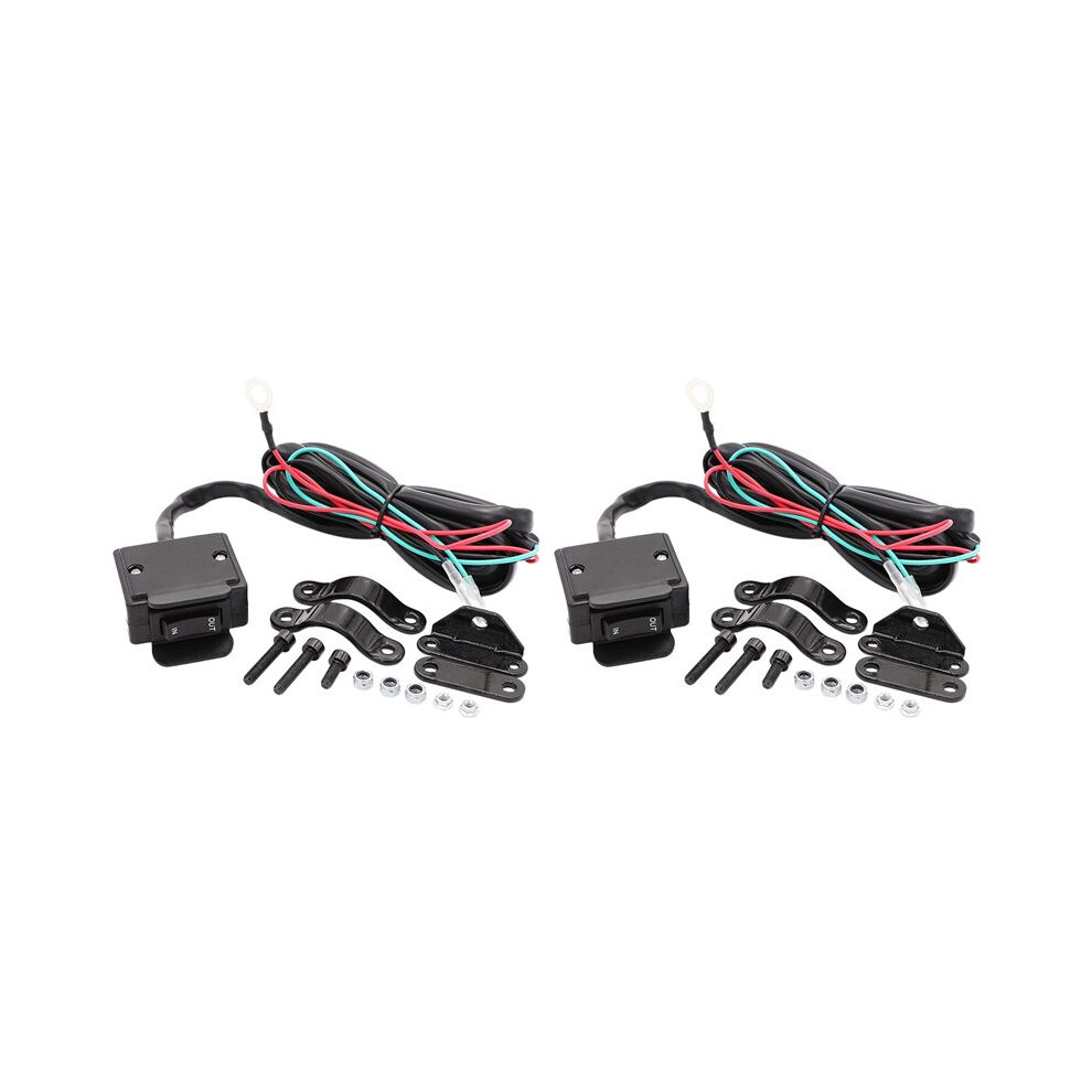2X 12V Atv Winch Rocker With Handlebar Control Kit For Atv/Utv 6031910677185