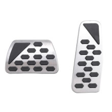Gas And Brake Pedal Cover Auto Stainless Steel Foot Pedal Pad Kit For 2018-2019 Jl Models, 2 Pcs
