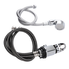 Kit rubinetto per lavaggio dei capelli con valvola miscelatrice acqua calda e fredda, tubo da 70cm