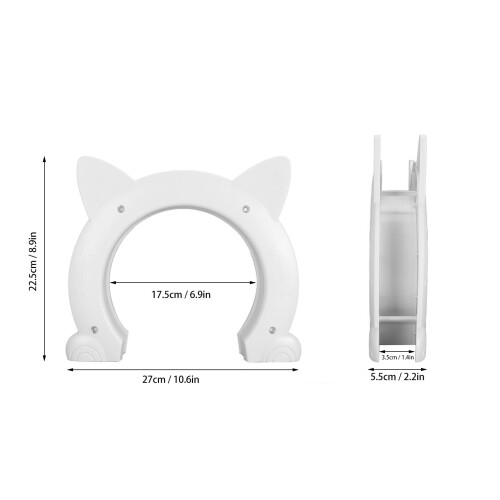 Kit de porte intérieure Cat ABS blanc installation facile 1