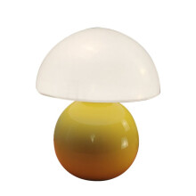 Mushroom Lamp Table Bedside Nightstand Lamp for Bedroom Cute Mid Century Modern Lamp Dimmable Milk Yellow US Plug