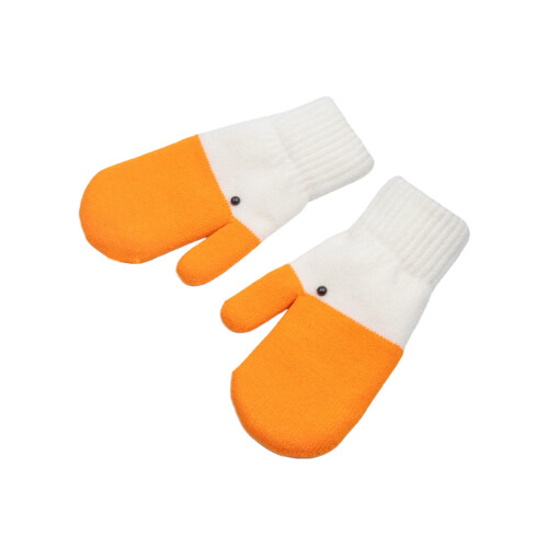 Winddichte Gänse-Handschuhe, gestrickte Fäustlinge,-Weiß M