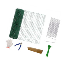 Pack Of 1 Strong Plastic Covered Welded Wire Fence For-Green