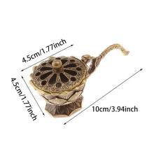 Ustensiles bouddhistes, brûleur d'encens, encensoir en lotus, alliage de cuivre archaïque, bois de santal, ameublement, décoration pour la maison