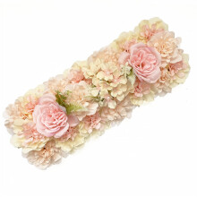 Arche décorative de mariage en fleurs artificielles, centre de table floral 3D de 50 cm (19,7 po) pour chemin de table, fête prénuptiale,