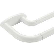 Tringles à rideaux doubles blanches mates (71-122 cm), réglables de 1,9 cm à l'avant et de 1,6 cm à l'arrière, design enveloppant, occultantes