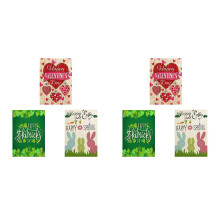 Set de 6 steaguri de grădină de vară, 30x45 cm, compatibile cu utilizare în exterior, decor de Ziua Îndrăgostiților, Paște, Ziua Sfântului