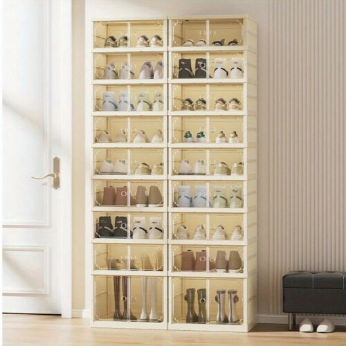 Portable Folding Shoe Rack – 3-Tier, 6-Pair Storage Box 2