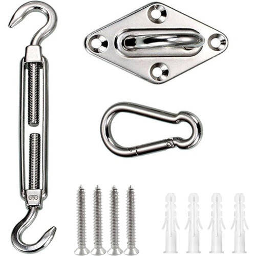 Kit de ferragens para vela de sombreamento, kit de ferragens para vela de sombreamento de 6 polegadas, ferragens para vela de sombreamento, kit de