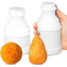 2-Piece Onigiri Mould, 80–160g, Reusable DIY Rice Ball & Meatball Maker, Compatible with Sushi, Arancini, Round/Cone Shapes