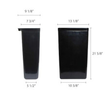 Poubelle TrueCraftware pour chariot de service/dĂ©barrassage, 33 x 23 x 56 cm, poubelle en plastique noir – Compatible avec les chariots Ă