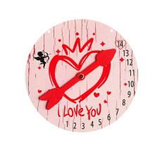 Türschild „Valentinstag“ in Rosa, 20 x 20 cm, rustikales Holzherz, Türkranz zum Valentinstag – passend für Zuhause