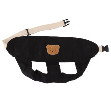 Harnais de chaise haute bébé portable et réglable, en polyester doux, 54 cm, noir – Sangle d'alimentation sécurisée pour chaises hautes