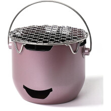 Barbecue portable au charbon de bois, mini barbecue en acier inoxydable, petit gril de cuisson extérieur idéal pour le camping, les grillades dans