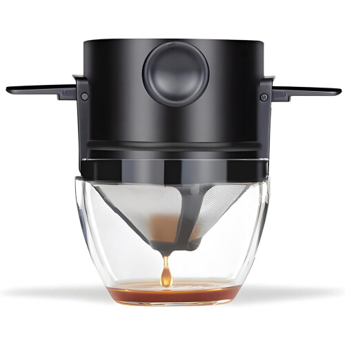 Καφετιέρα Pour Over, χειροκίνητο φλιτζάνι καφέ 250ml με φίλτρο από ανοξείδωτο ατσάλι,