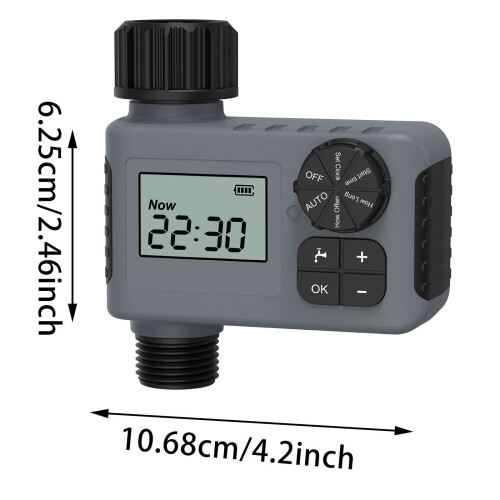 Sprinklertimer, 1-sone programmerbar vanningstimer, Utendørs hageslangekran, Digital vanning 2