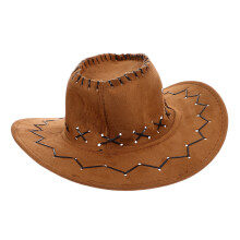 Orange Wide Brim Denim Cowboy Hat 1Pcs for Kids Unisex Western Style